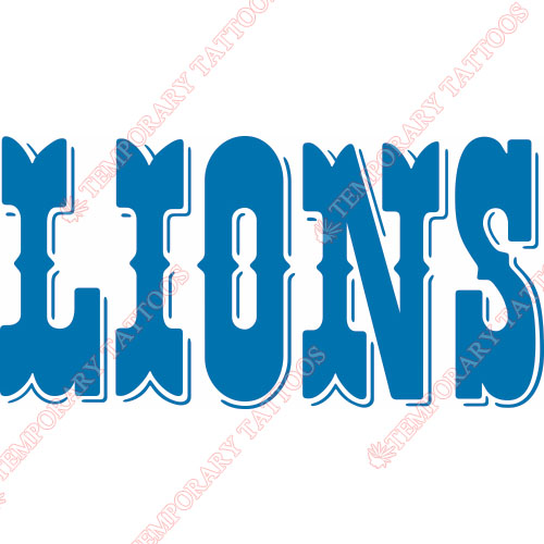 Detroit Lions Customize Temporary Tattoos Stickers NO.515